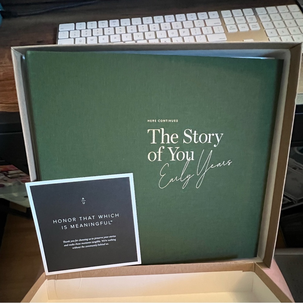 NIB Artifact Uprising Baby Book - green